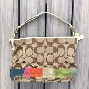 Coach Bags Coach Vintage Purse Handbag Shoulder Bag Signature C Pattern Rainbow Colorful Poshmark
